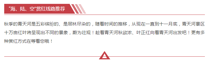 数万人“双节”冒雨畅游青天河，焦作太行红叶节15日正式开幕！