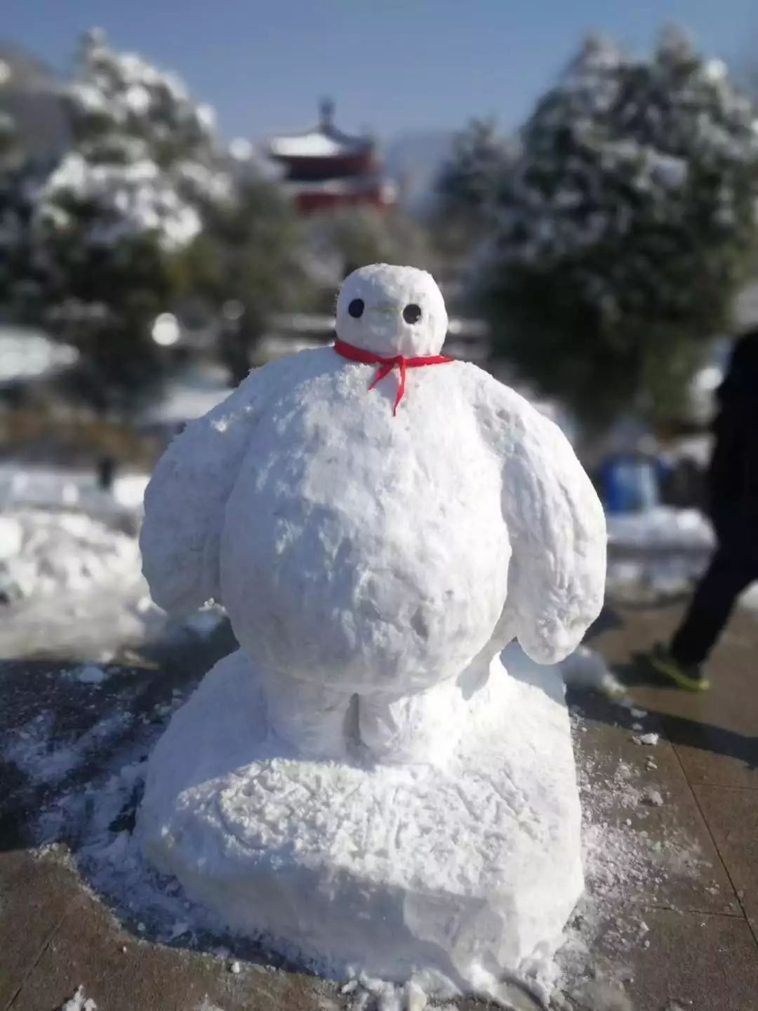 嵩山景区：打造个性雪人，扮美扮靓景区