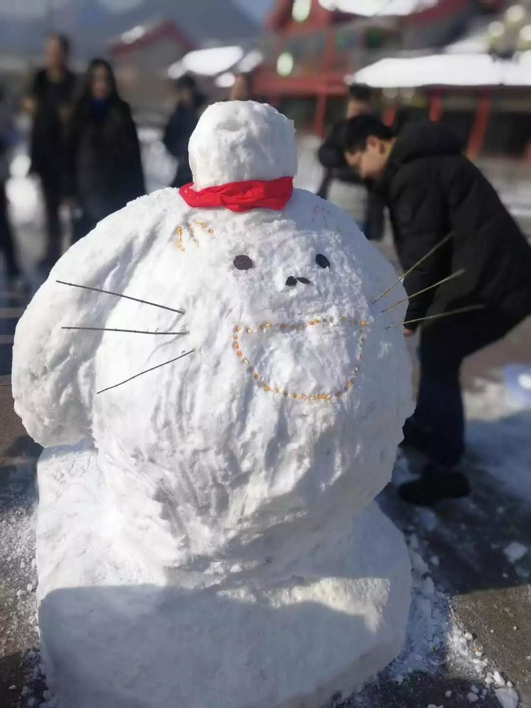 嵩山景区：打造个性雪人，扮美扮靓景区