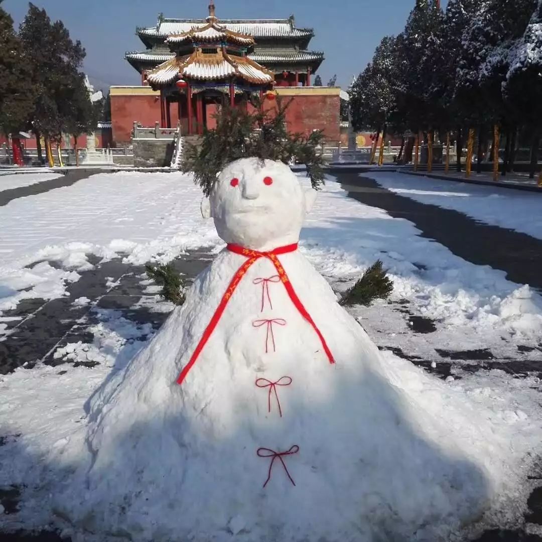 嵩山景区：打造个性雪人，扮美扮靓景区