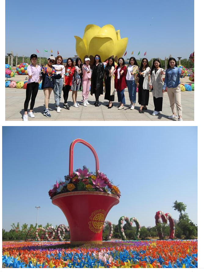 群星齐聚鄢陵地邀您共赏花博园百万株芍药，七彩洋伞万种风情