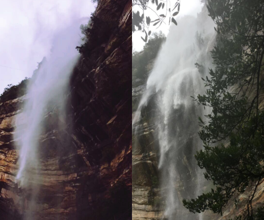 卢崖飞瀑天水间,孩提寻梦正当时 卢崖飞瀑天水间,孩提寻梦正当时