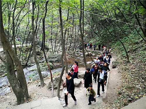 重渡沟景区：初冬醉山野 群游登高山