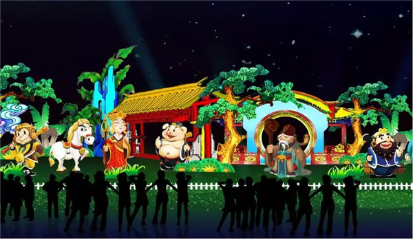 天庭众仙齐聚嵖岈，嵖岈山西游灯会给你不同！