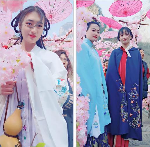 云台山惊艳世界！让外国友人爱上中国汉服！